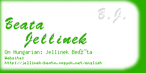 beata jellinek business card